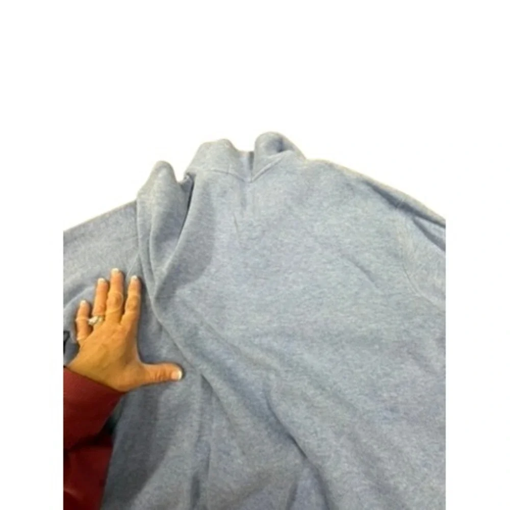 Polo Ralph Lauren Mens‎ Light Blue Heather Quarter Zip Pullover Sweater Large